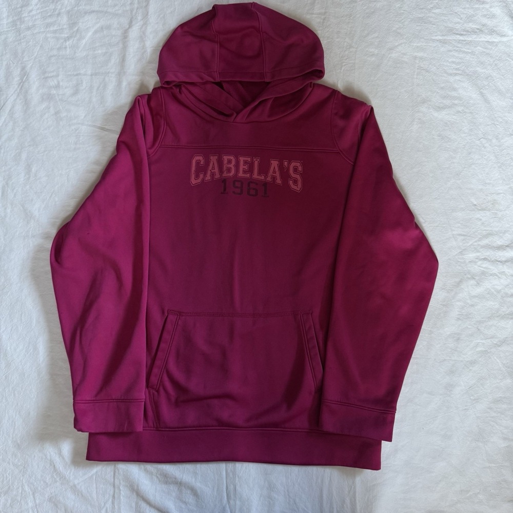 Cabelas 1961 Pink Pullover Hoodie Size XL Reg